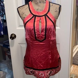 Bebe Hot Pink Halter Top